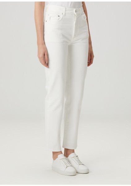 Wular Straight Leg Beyaz Jean Pantolon modelleri