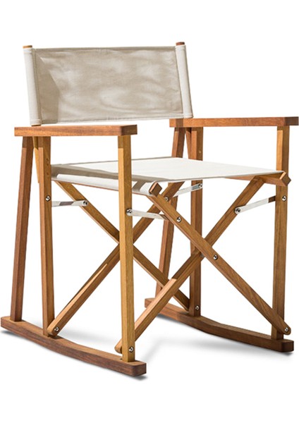 Gazebo Bej Iroko Sallanan Bahçe Sandalyesi