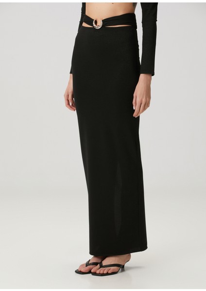 Maja Siyah Maksi Etek modelleri