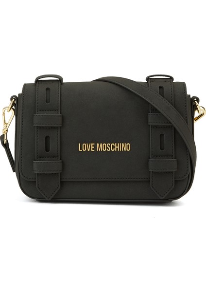 Siyah Logo Detaylı Kadın Çanta