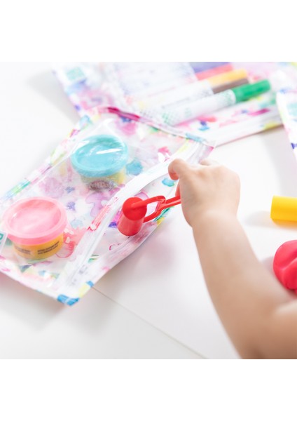 Watercolor Şeffaf 3'lü Bebek Seyahat Çantası modelleri
