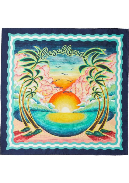 Çok Renkli Kadın Ipek Fular