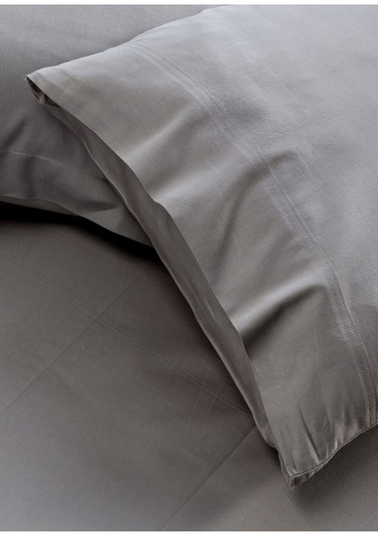 Flen Antrasit Organik Pamuk Battal Boy Çift Kişilik Nevresim Takımı 240X220 cm modelleri