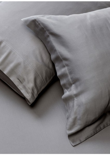 Flen Antrasit Organik Pamuk Battal Boy Çift Kişilik Nevresim Takımı 240X220 cm fırsatları