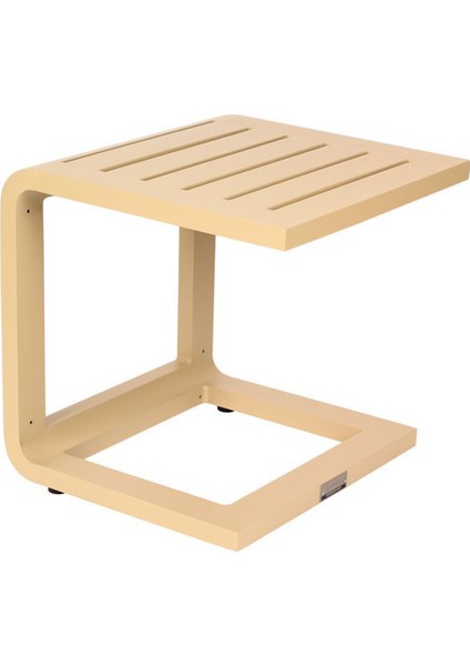 Taupe Metal Bahçe Yan Sehpa