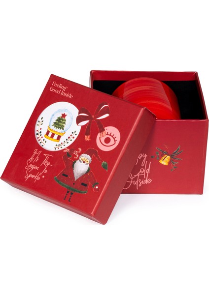 Xmas Happy New Year Turuncu Seramik Kulpsuz Kupa modelleri