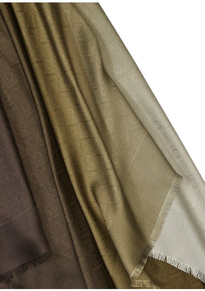 Kahverengi Logo Desenli Ipek Eşarp fiyatları