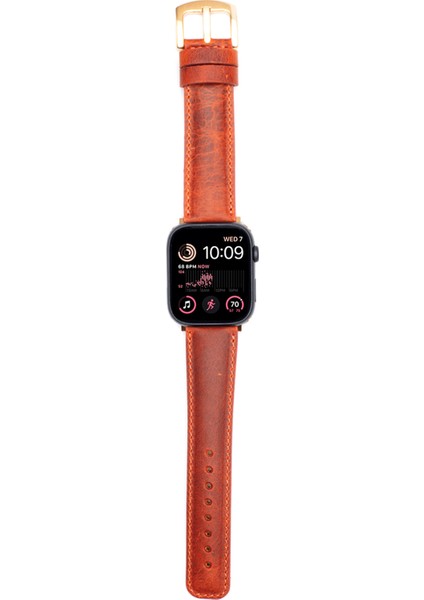 Apple Watch 42/44/45 mm Amber Deri Akıllı Saat Kordon modelleri