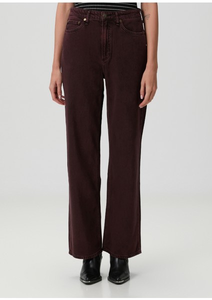 Logan Wide Leg Bordo Jean Pantolon fiyatları