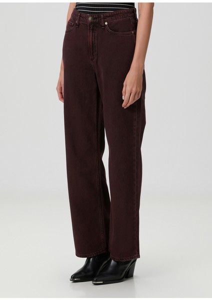 Logan Wide Leg Bordo Jean Pantolon modelleri
