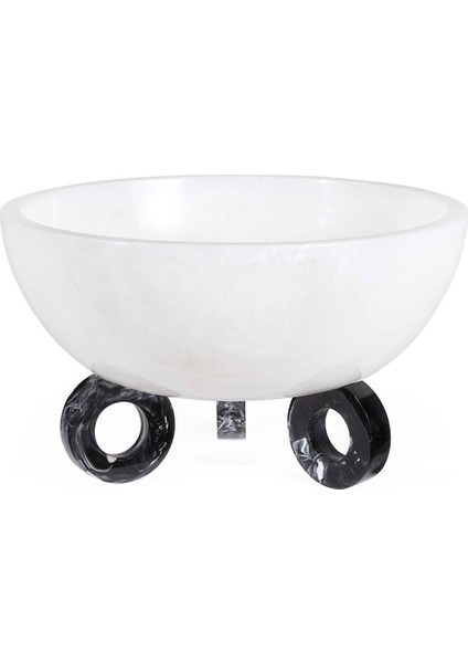 Como Siyah Beyaz Dekoratif Kase