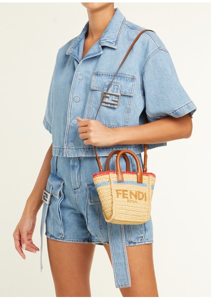 Colorblocked Logo Detaylı Kadın Deri Çanta fiyatları