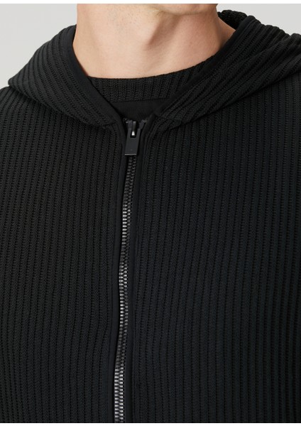Siyah Kapüşonlu Triko Hırka indirimleri