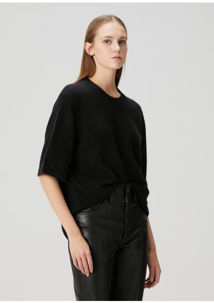 Raven Siyah Yün Triko