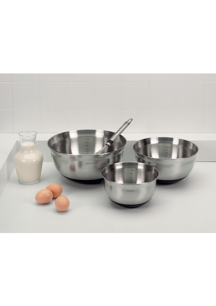 Matt Steel 3'lü Paslanmaz Çelik Karıştırma Kase Seti̇ fiyatları