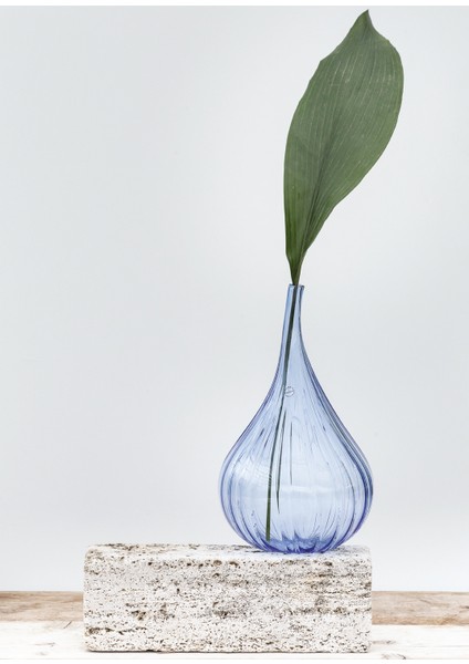 Drops Parlak Bebe Mavisi Cam Orta Boy Vazo fiyatları