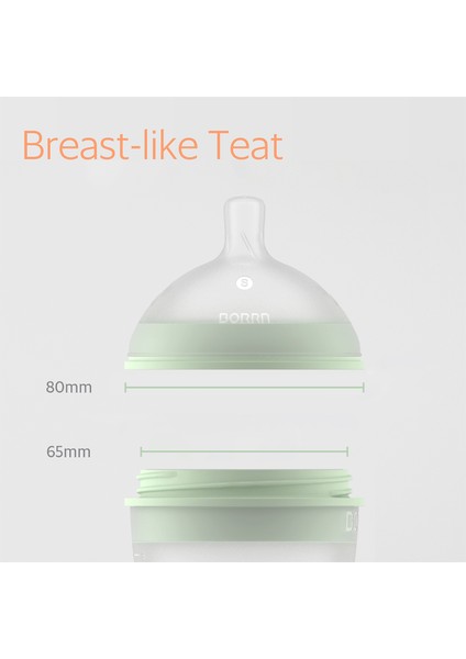 Yavaş Akışlı Yenidoğan 0-3 Ay Turuncu Antikolik Silikon Biberon Emziği indirimleri