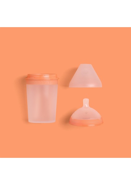 Yavaş Akışlı Yenidoğan 0-3 Ay Turuncu Antikolik Silikon Biberon Emziği