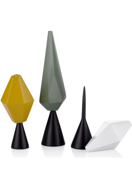 Miras Doğa Beyaz Sarı Yeşil Dekoratif Ağaçlar Seti modelleri