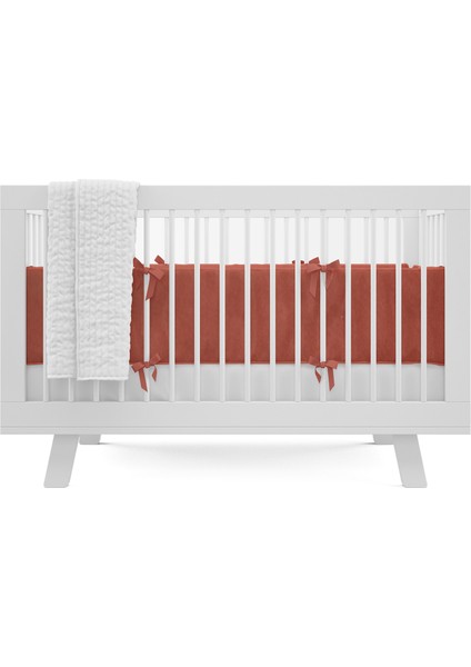 Kiremit Bumper Pamuklu Beşik Yan Koruma 60 x 120 cm