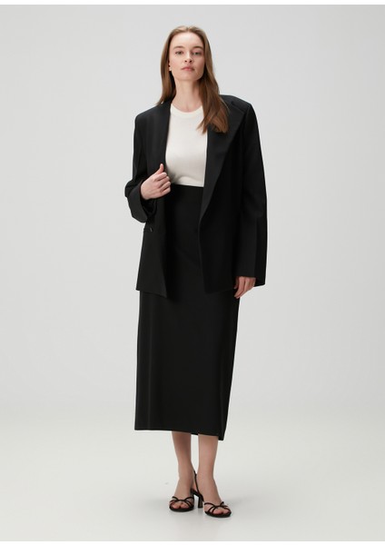 Samos Siyah Yün Etek
