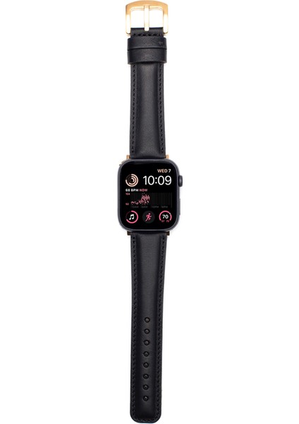 Apple Watch 42/44/45 mm Black Deri Akıllı Saat Kordon modelleri