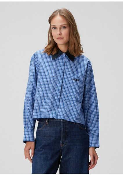 Curbane Mavi Ekoseli Gömlek