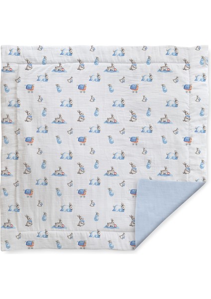 Bébé Lapin Müslin Pamuklu Bebek Oyun Halısı