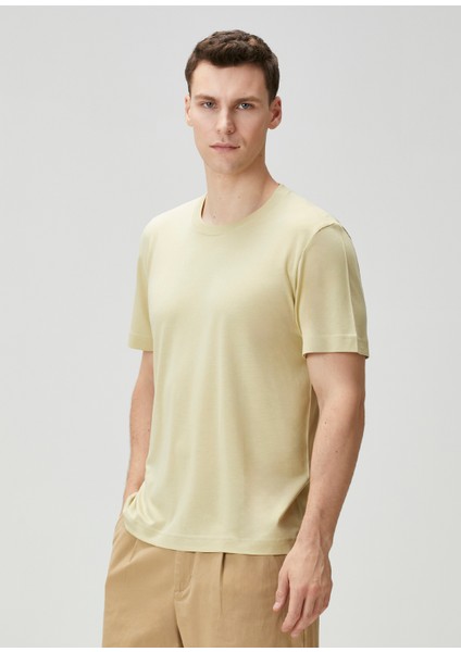 Regular Fit Açık Yeşil Basic T-Shirt modelleri