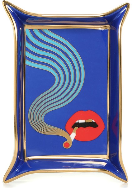 Full Dose Valet Lacivert Porselen Dekoratif Tabak