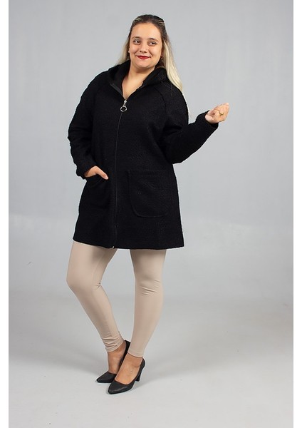 Bedeniniz Ne Olursa Olsun: Siyah Buklet Kabanda Kusursuz Şıklık modelleri