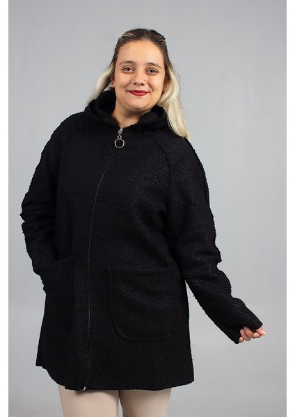 Bedeniniz Ne Olursa Olsun: Siyah Buklet Kabanda Kusursuz Şıklık indirimleri