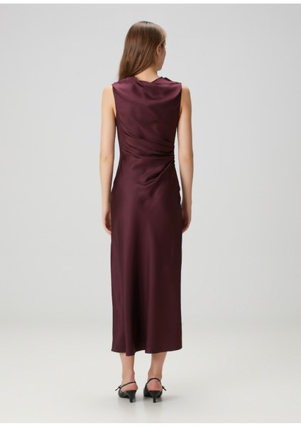 Roan Mürdüm Maksi Ipek Elbise fırsatları