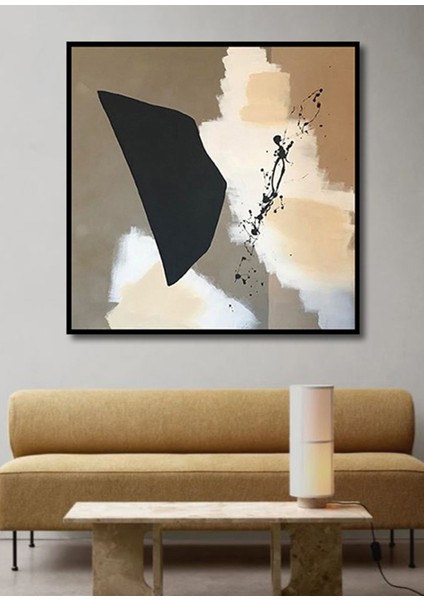 Beige And Black Akrilik El Yapımı Tablo fiyatları