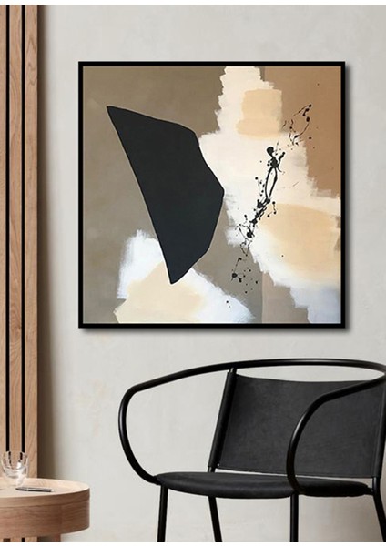 Beige And Black Akrilik El Yapımı Tablo modelleri