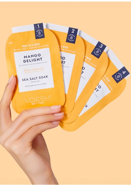 New York Pedi In A Box Deluxe Mango Delight 4 Adımlı Pedikür Seti modelleri