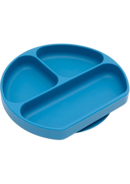 Koyu Mavi Silikon Vakumlu Tabak