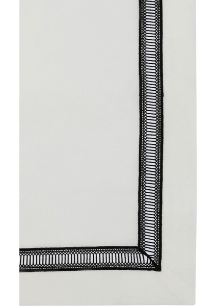 Kolber Detaylı Ekru Keten 4'lü Amerikan Servisi Seti fiyatları