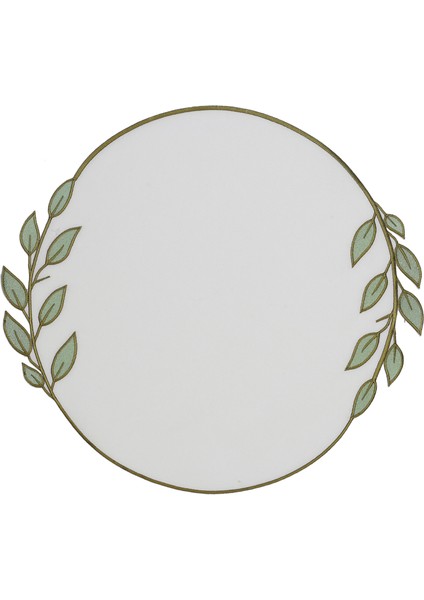 Diana 2’li Yeşil Yaprak Desenli Amerikan Servis 42X42 cm