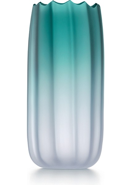 Mare Fonda Mat Tavus Yeşili Cam Büyük Boy Vazo