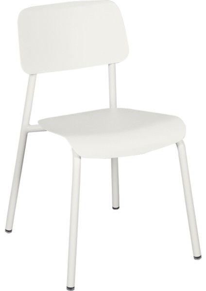 Studie Açık Gri Metal Kolçaksız Bahçe Sandalyesi