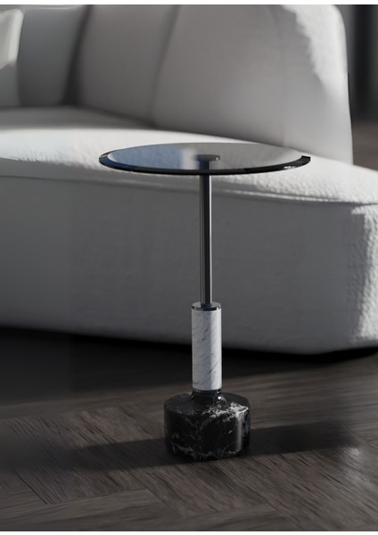 Lope Solo Siyah Mermer Ayaklı Yan Sehpa fiyatları