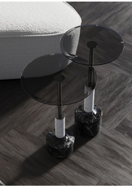 Lope Solo Siyah Mermer Ayaklı Yan Sehpa indirimleri