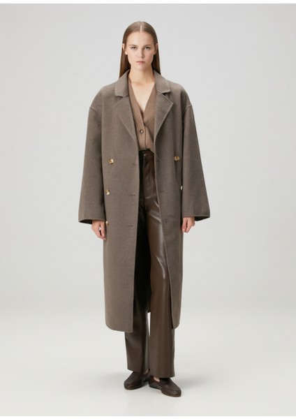 Borneo Koyu Bej Yün Palto fiyatları