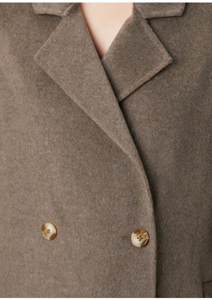 Borneo Koyu Bej Yün Palto