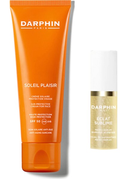 Soleil Plaisir SPF50+ Güneş Kremi ve Eclat Sublime Micro Işıltılı Cilt Serumu 2'li Set