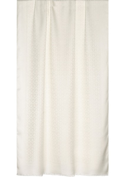 Krem Kadın Ipek Şal