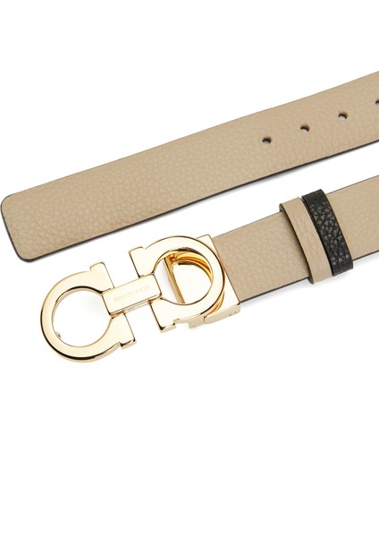 Vizon Siyah Logo Tokalı Kadın Deri Kemer fiyatları