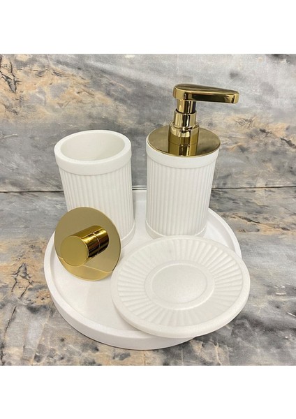 Beyaz Altın Rengi Tezgah Üstü Reçine Sıvı Sabunluk 250 ml fiyatları
