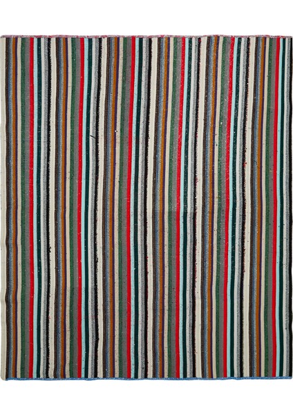 Anadol Colorblocked Yün Tezgah Kilim